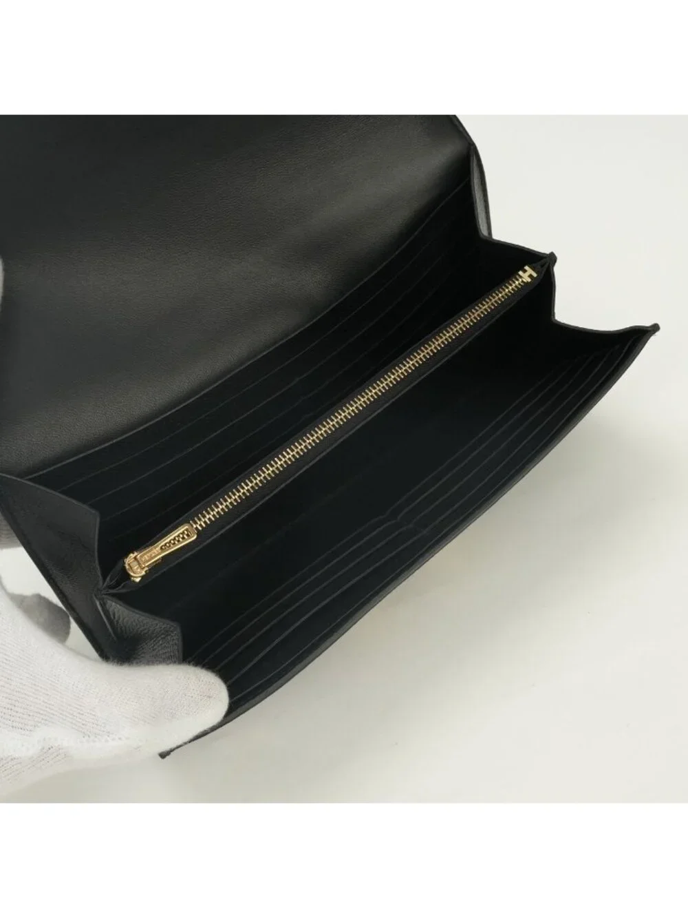 Hermes Constance Wallet Epsom Noir Black Gold Veau